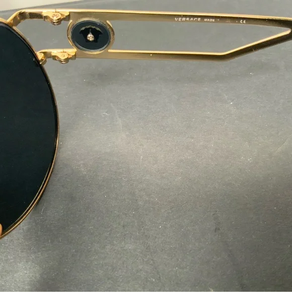 Versace Gold Aviator Sunglasses - Picture 4 of 10
